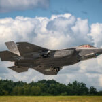 Allies BLOCK U.S. Warplanes — Catastrophic Rift… F-35 fighter jet taking off from runway.