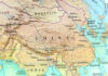 Map of China and surrounding countries.